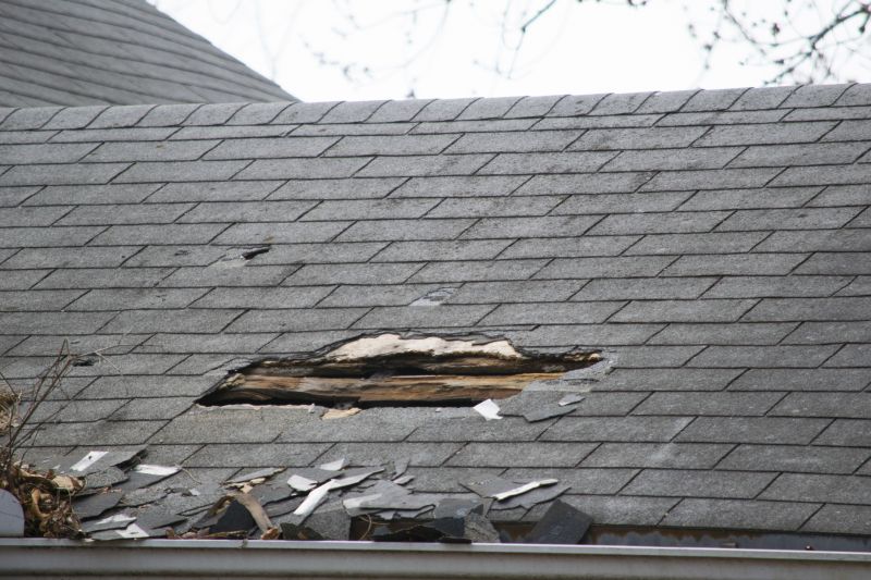 Damaged Roof Sections